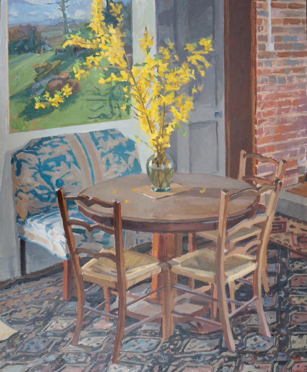 Interior With Forsythia