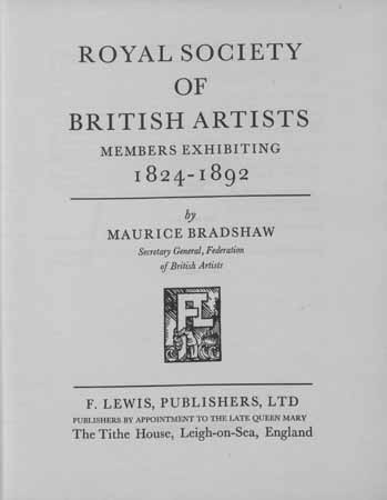 Annual Exhibitions 1824 – 1892