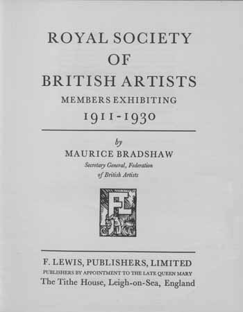 Annual Exhibitions 1911 – 1930