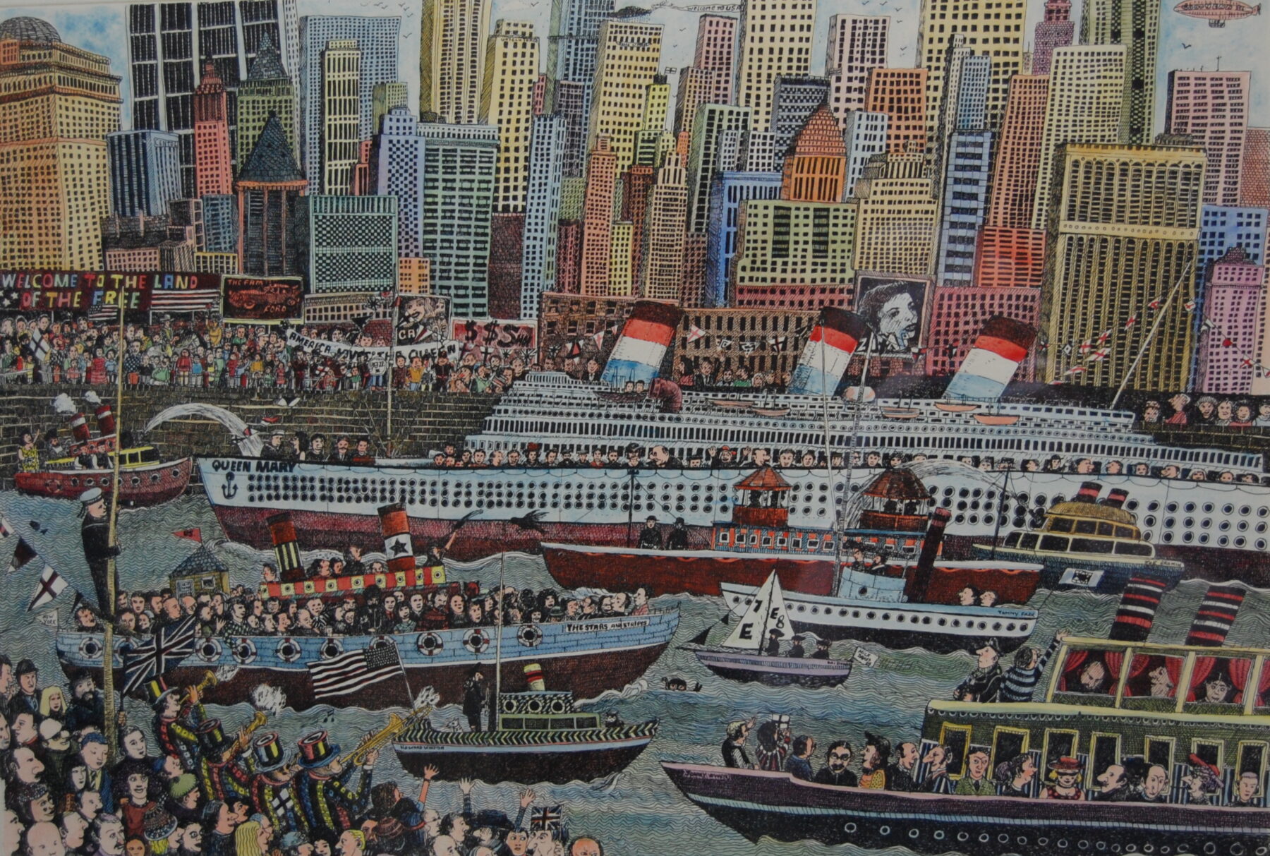 The Queen Arrives at New York on her Maiden Voyage