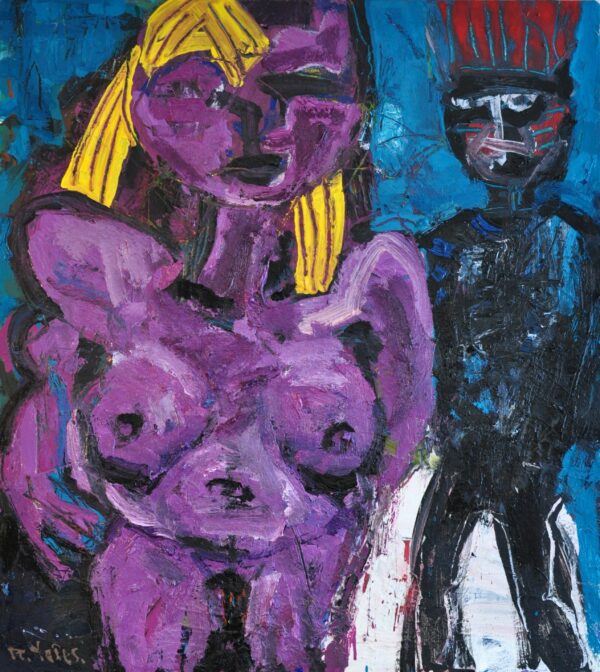 The Purple Goddess and Black King Cat