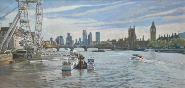 Spring Afternoon on the Thames - Towards Westminster
