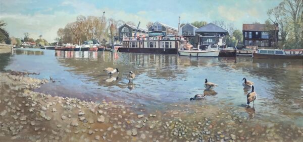 The Thames at Twickenham with Canada Geese