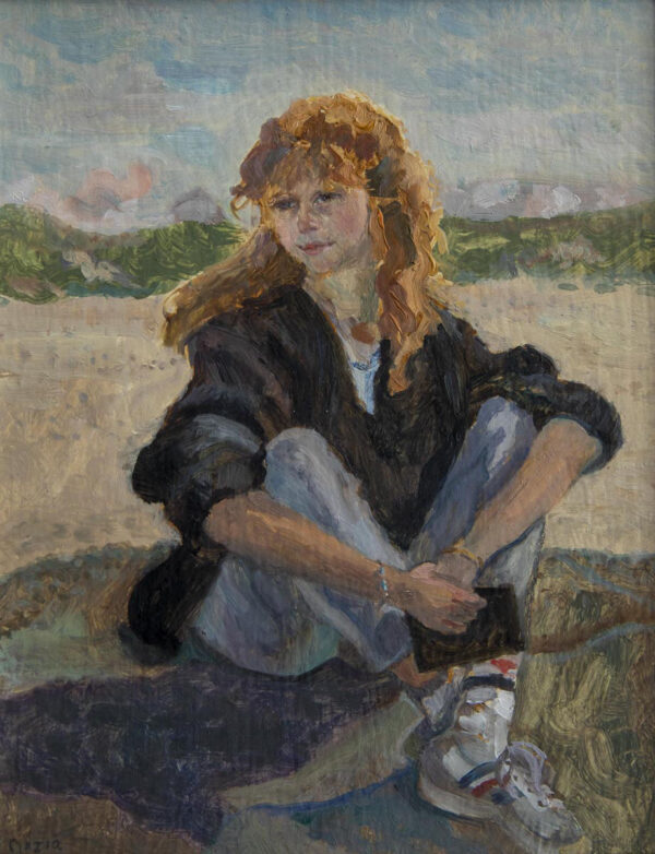Claudine on a Brittany Rock